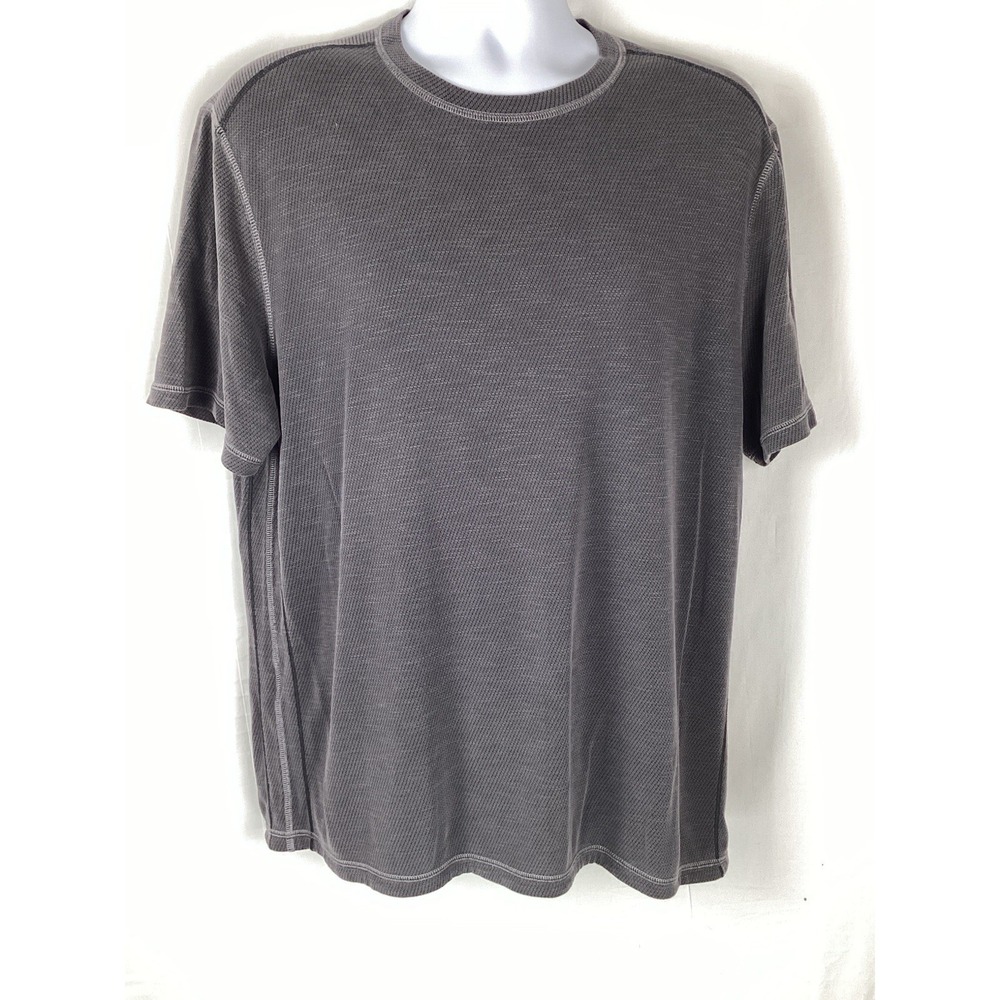 Tommy Bahama Men's Island Zone Flip Sky Reversible T-Shirt Gray Size XL